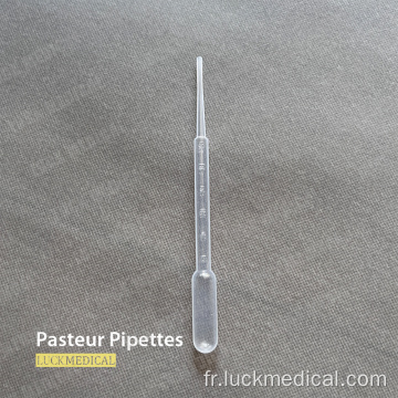 Pipette pasteur de promenade en plastique de transfert de laboratoire